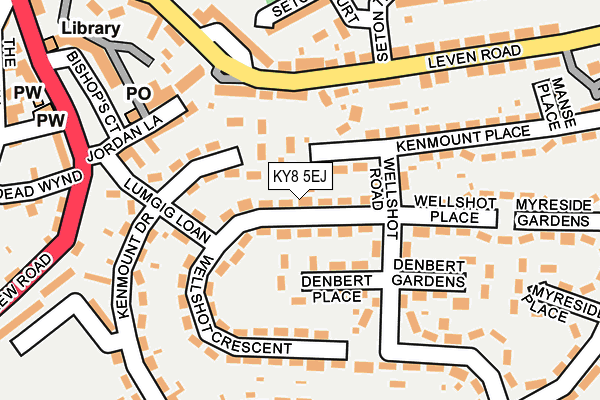 KY8 5EJ map - OS OpenMap – Local (Ordnance Survey)