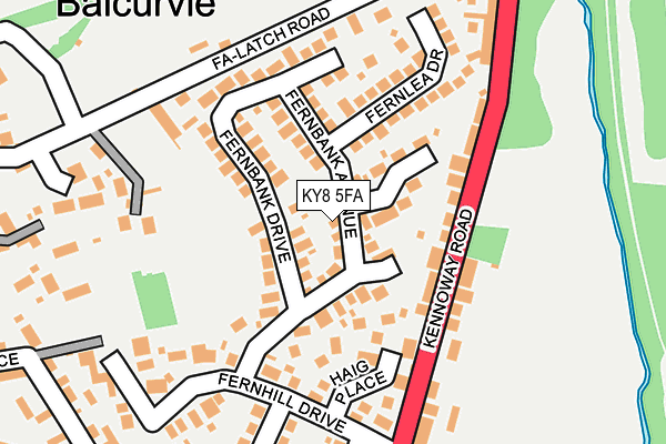 KY8 5FA map - OS OpenMap – Local (Ordnance Survey)