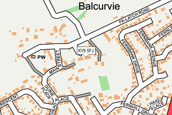 KY8 5FJ map - OS OpenMap – Local (Ordnance Survey)