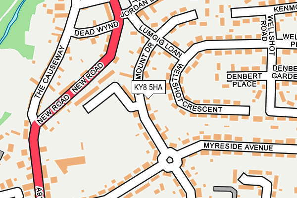 KY8 5HA map - OS OpenMap – Local (Ordnance Survey)