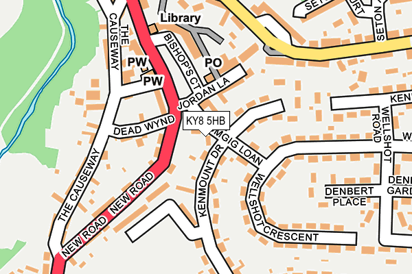 KY8 5HB map - OS OpenMap – Local (Ordnance Survey)