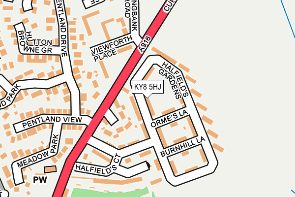 KY8 5HJ map - OS OpenMap – Local (Ordnance Survey)