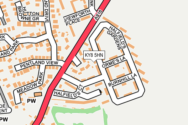 KY8 5HN map - OS OpenMap – Local (Ordnance Survey)