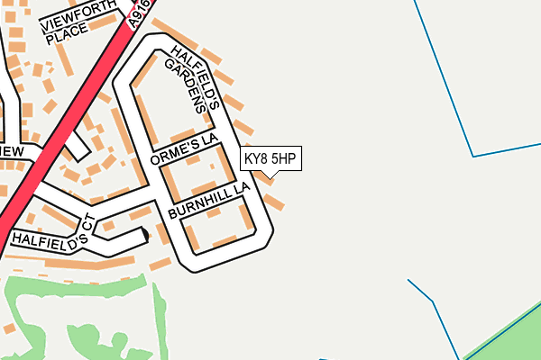 KY8 5HP map - OS OpenMap – Local (Ordnance Survey)