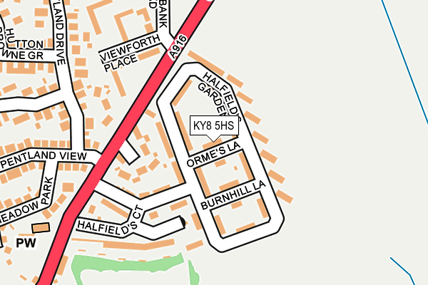 KY8 5HS map - OS OpenMap – Local (Ordnance Survey)