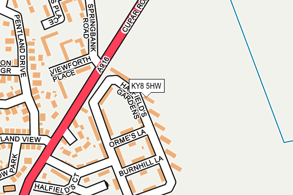 KY8 5HW map - OS OpenMap – Local (Ordnance Survey)