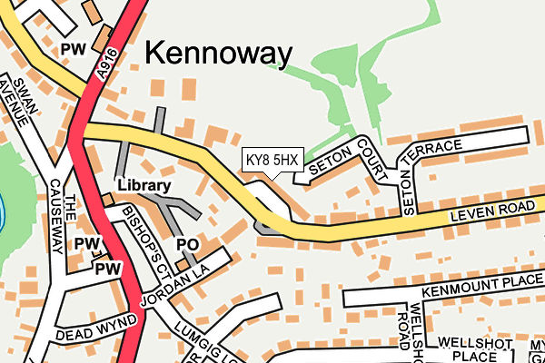 KY8 5HX map - OS OpenMap – Local (Ordnance Survey)