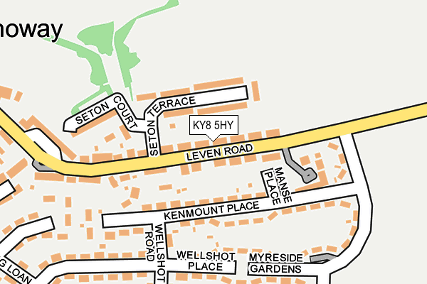 KY8 5HY map - OS OpenMap – Local (Ordnance Survey)