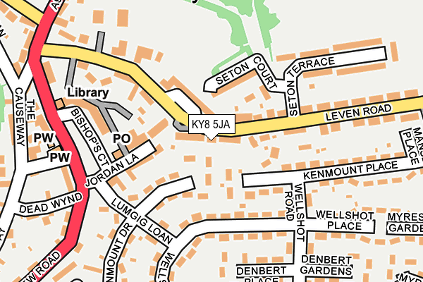 KY8 5JA map - OS OpenMap – Local (Ordnance Survey)