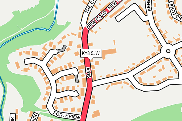 KY8 5JW map - OS OpenMap – Local (Ordnance Survey)