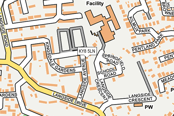 KY8 5LN map - OS OpenMap – Local (Ordnance Survey)