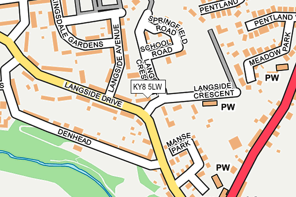 KY8 5LW map - OS OpenMap – Local (Ordnance Survey)