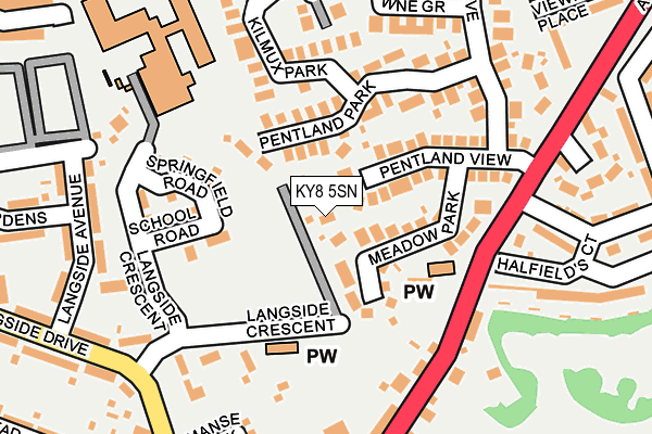 KY8 5SN map - OS OpenMap – Local (Ordnance Survey)