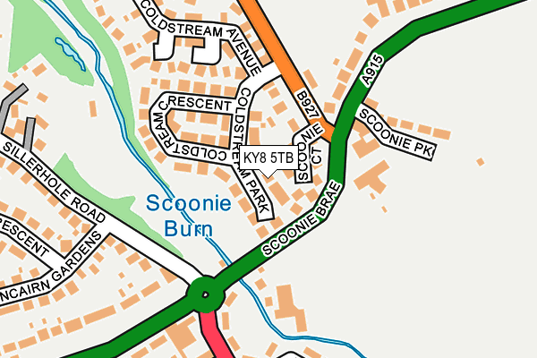 KY8 5TB map - OS OpenMap – Local (Ordnance Survey)