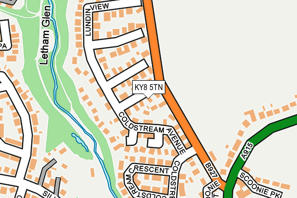 KY8 5TN map - OS OpenMap – Local (Ordnance Survey)