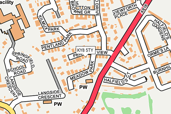 KY8 5TY map - OS OpenMap – Local (Ordnance Survey)