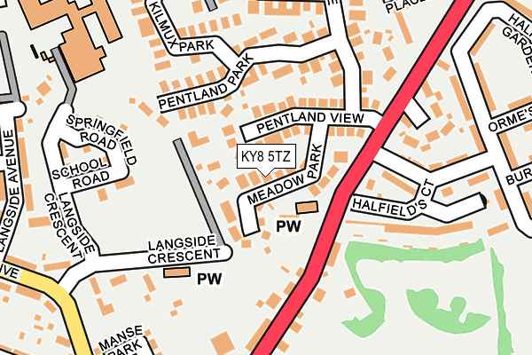 KY8 5TZ map - OS OpenMap – Local (Ordnance Survey)