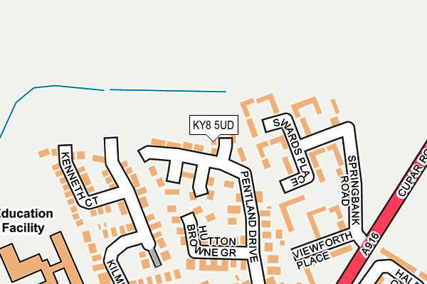 KY8 5UD map - OS OpenMap – Local (Ordnance Survey)