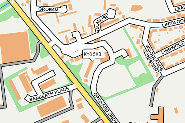 KY8 5XB map - OS OpenMap – Local (Ordnance Survey)