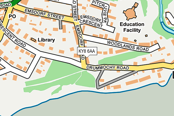KY8 6AA map - OS OpenMap – Local (Ordnance Survey)