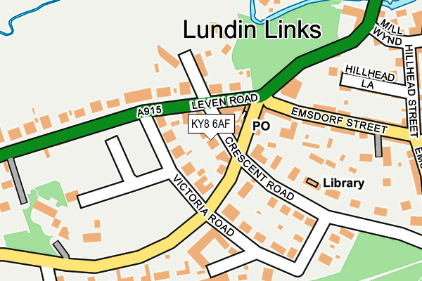 KY8 6AF map - OS OpenMap – Local (Ordnance Survey)