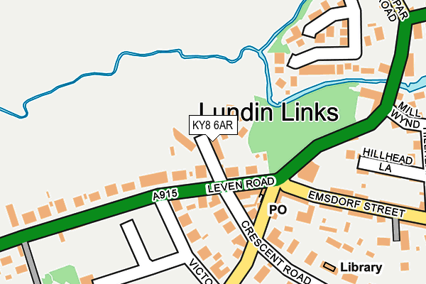 KY8 6AR map - OS OpenMap – Local (Ordnance Survey)