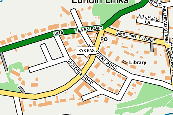 KY8 6AS map - OS OpenMap – Local (Ordnance Survey)