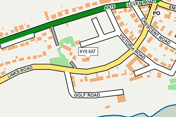 KY8 6AT map - OS OpenMap – Local (Ordnance Survey)