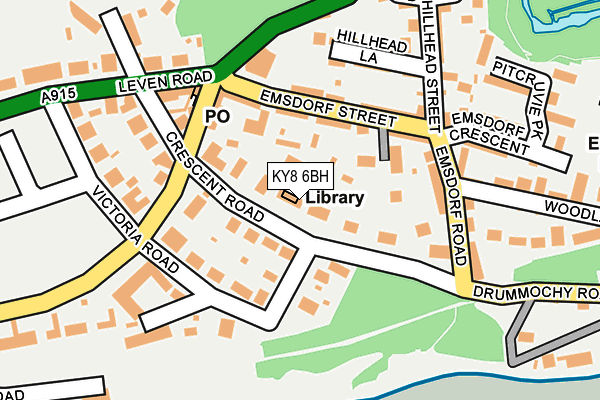 KY8 6BH map - OS OpenMap – Local (Ordnance Survey)