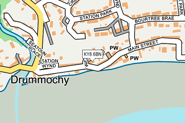 KY8 6BN map - OS OpenMap – Local (Ordnance Survey)