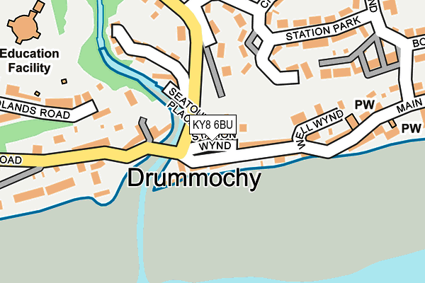 KY8 6BU map - OS OpenMap – Local (Ordnance Survey)