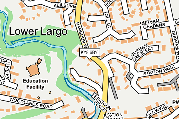 KY8 6BY map - OS OpenMap – Local (Ordnance Survey)