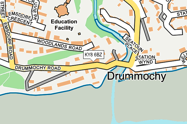 KY8 6BZ map - OS OpenMap – Local (Ordnance Survey)
