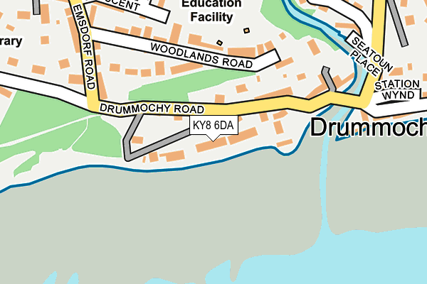 KY8 6DA map - OS OpenMap – Local (Ordnance Survey)