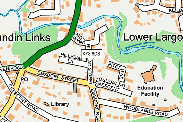 KY8 6DB map - OS OpenMap – Local (Ordnance Survey)