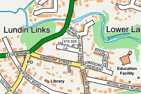 KY8 6DE map - OS OpenMap – Local (Ordnance Survey)