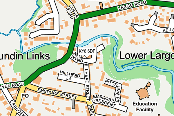 KY8 6DF map - OS OpenMap – Local (Ordnance Survey)