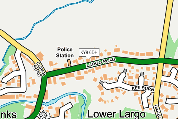 KY8 6DH map - OS OpenMap – Local (Ordnance Survey)
