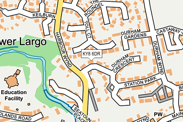 KY8 6DR map - OS OpenMap – Local (Ordnance Survey)