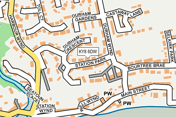 KY8 6DW map - OS OpenMap – Local (Ordnance Survey)