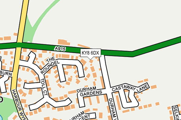 KY8 6DX map - OS OpenMap – Local (Ordnance Survey)