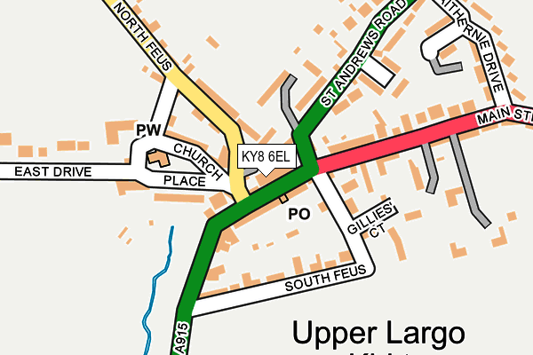 KY8 6EL map - OS OpenMap – Local (Ordnance Survey)