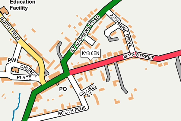 KY8 6EN map - OS OpenMap – Local (Ordnance Survey)