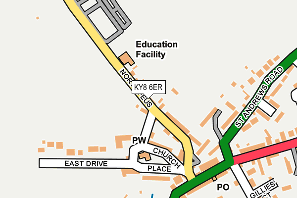 KY8 6ER map - OS OpenMap – Local (Ordnance Survey)