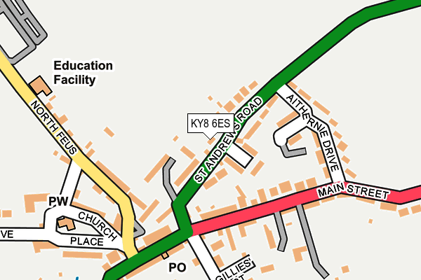 KY8 6ES map - OS OpenMap – Local (Ordnance Survey)