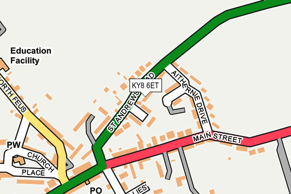 KY8 6ET map - OS OpenMap – Local (Ordnance Survey)