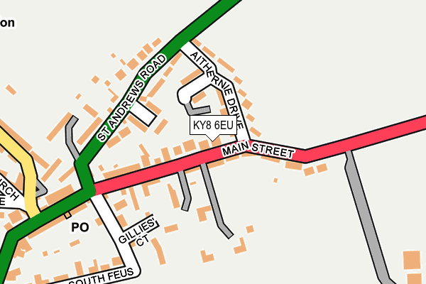 KY8 6EU map - OS OpenMap – Local (Ordnance Survey)