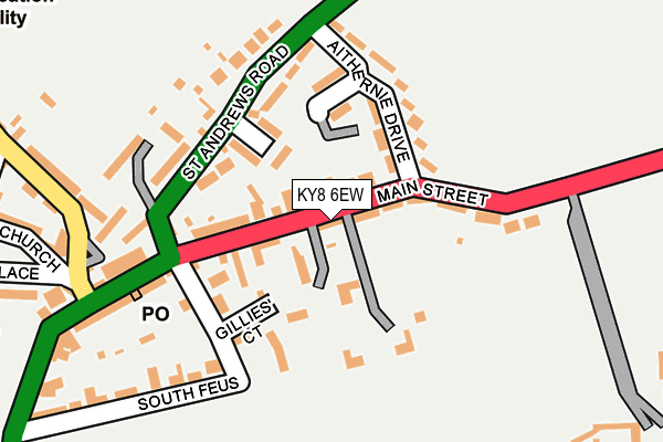 KY8 6EW map - OS OpenMap – Local (Ordnance Survey)
