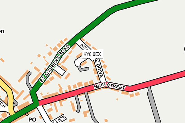 KY8 6EX map - OS OpenMap – Local (Ordnance Survey)