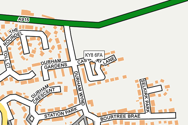 KY8 6FA map - OS OpenMap – Local (Ordnance Survey)